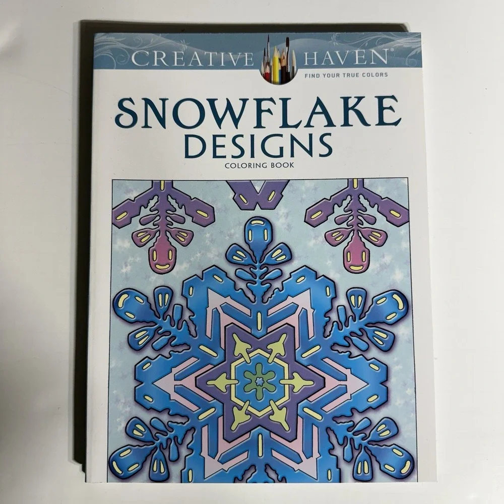 Adult Coloring Books Winter Themes Set Of 3, Snowflakes, Winter Scapes, Scenes